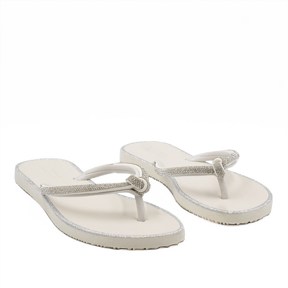 Chinelo Zatta Strass Dedo Micaela Off White Branco 3