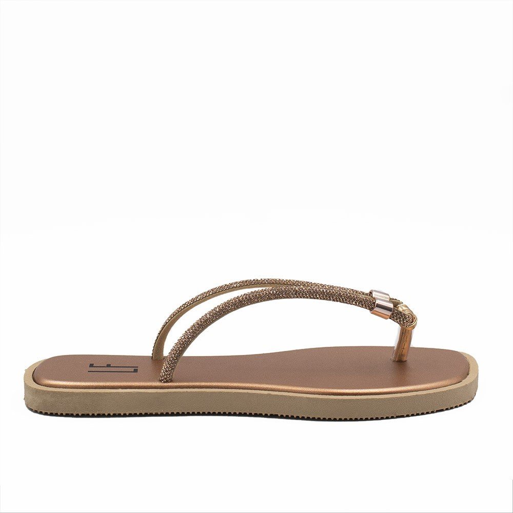 Chinelo de Dedo Zatta Brilho Dandara Cobre Cobre 2