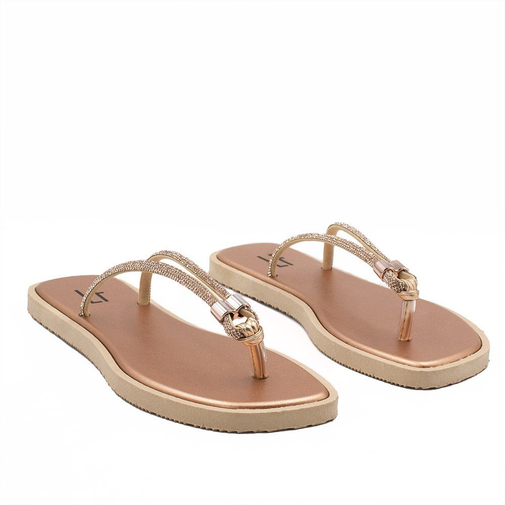 Chinelo de Dedo Zatta Brilho Dandara Cobre Cobre 4