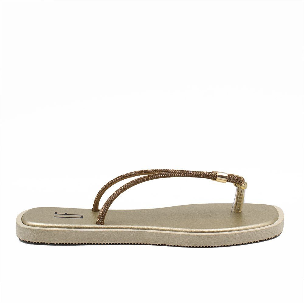 Chinelo de Dedo Zatta Brilho Dandara Dourada