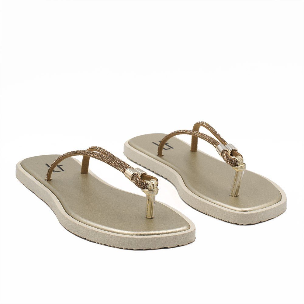 Chinelo de Dedo Zatta Brilho Dandara Dourada Dourado 3