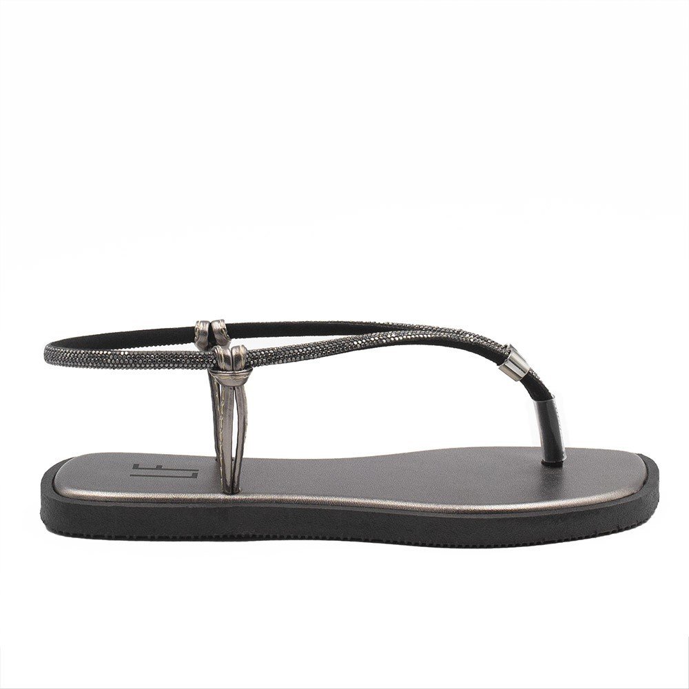 Sandália Rasteira Zatta Ajuste Brilho Débora Prata Velho