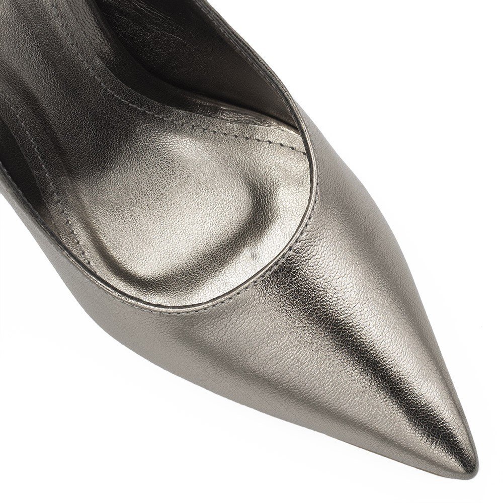 Scarpin Zatta Slingback Salto Taça Helena Prata Velho Prata 4