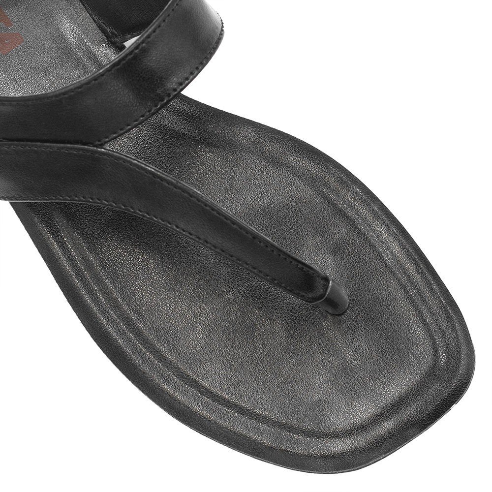 Sandália Rasteira Zatta De Dedo Renata Preto Preto 5