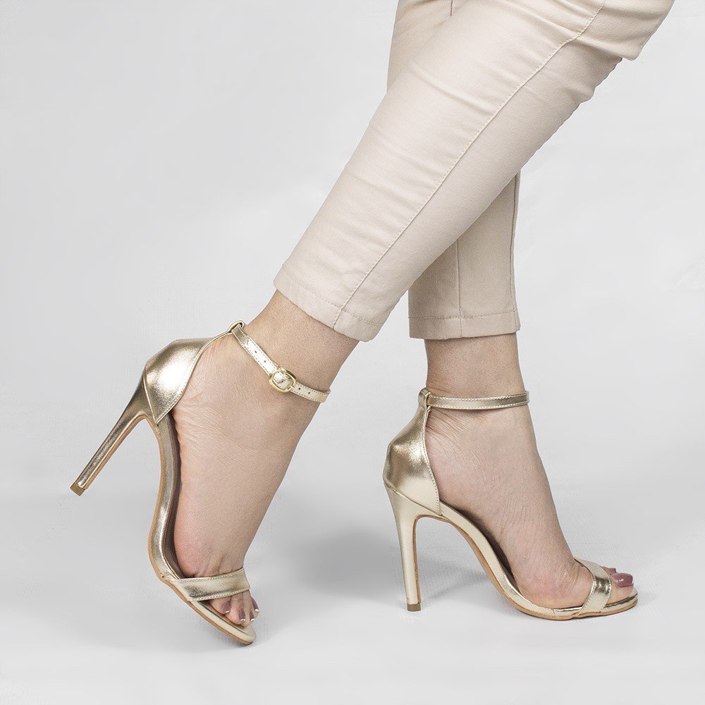 Sandalia Zatta Salto Fino Maya  Dourado Dourado 2