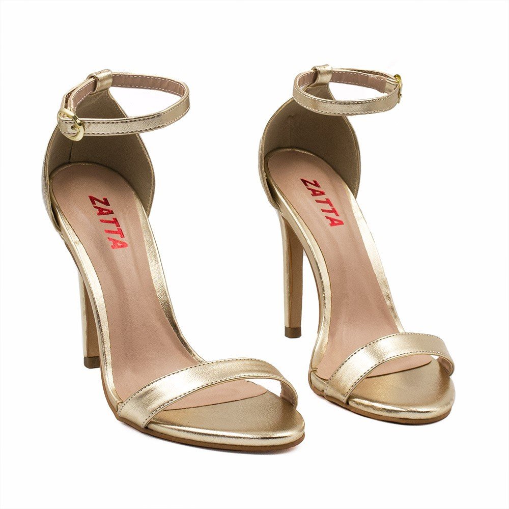 Sandalia Zatta Salto Fino Maya  Dourado Dourado 3