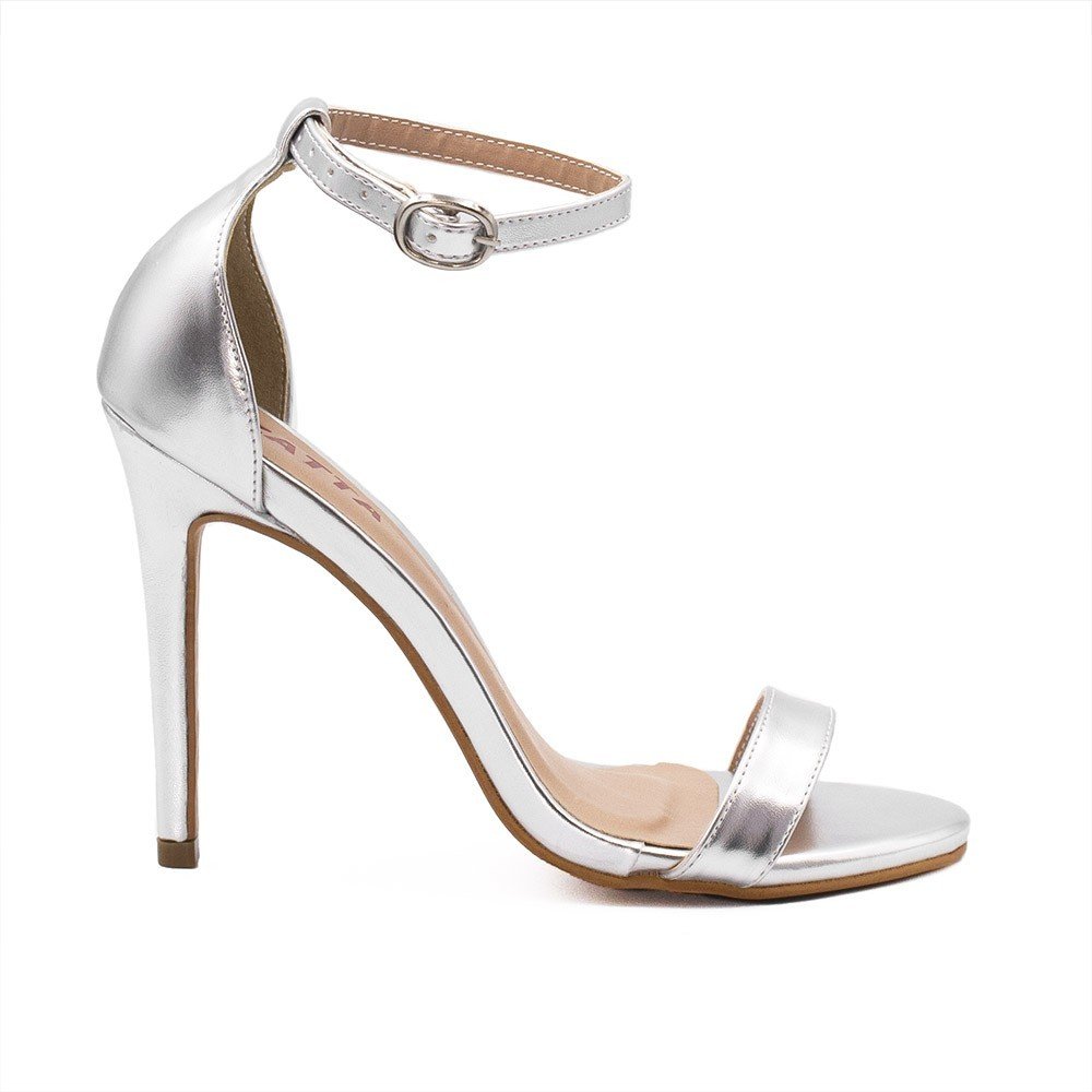 Sandalia Zatta Salto Fino Maya  Prata