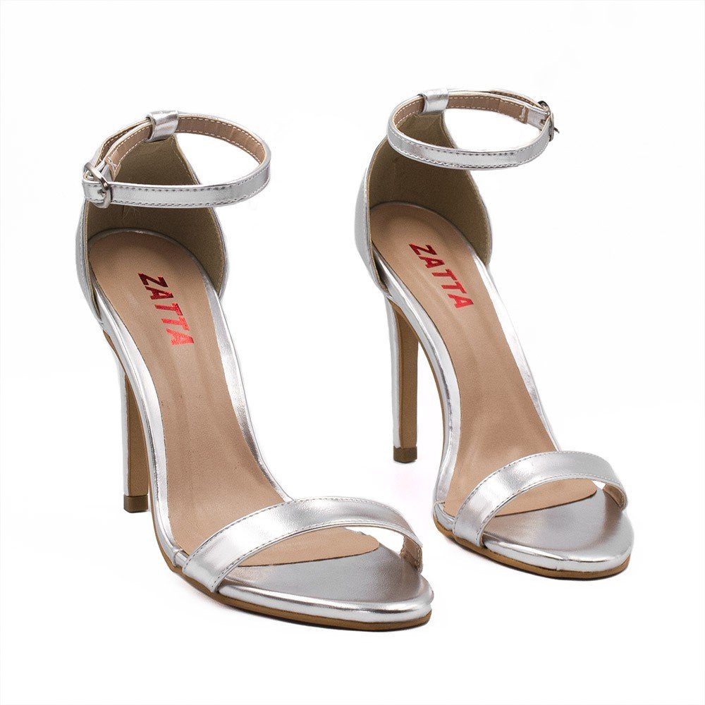 Sandalia Zatta Salto Fino Maya  Prata Prata 3