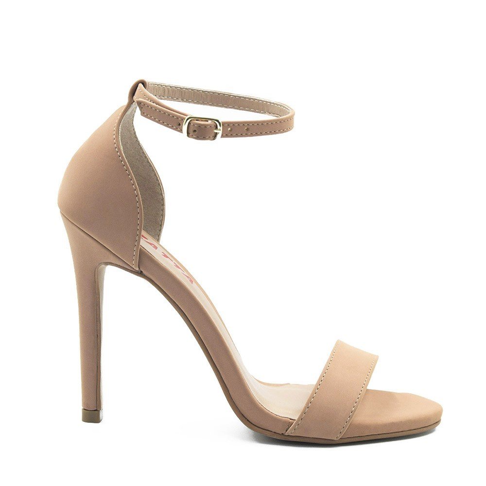 Sandalia Zatta Salto Fino Maya  Nobuck Nude