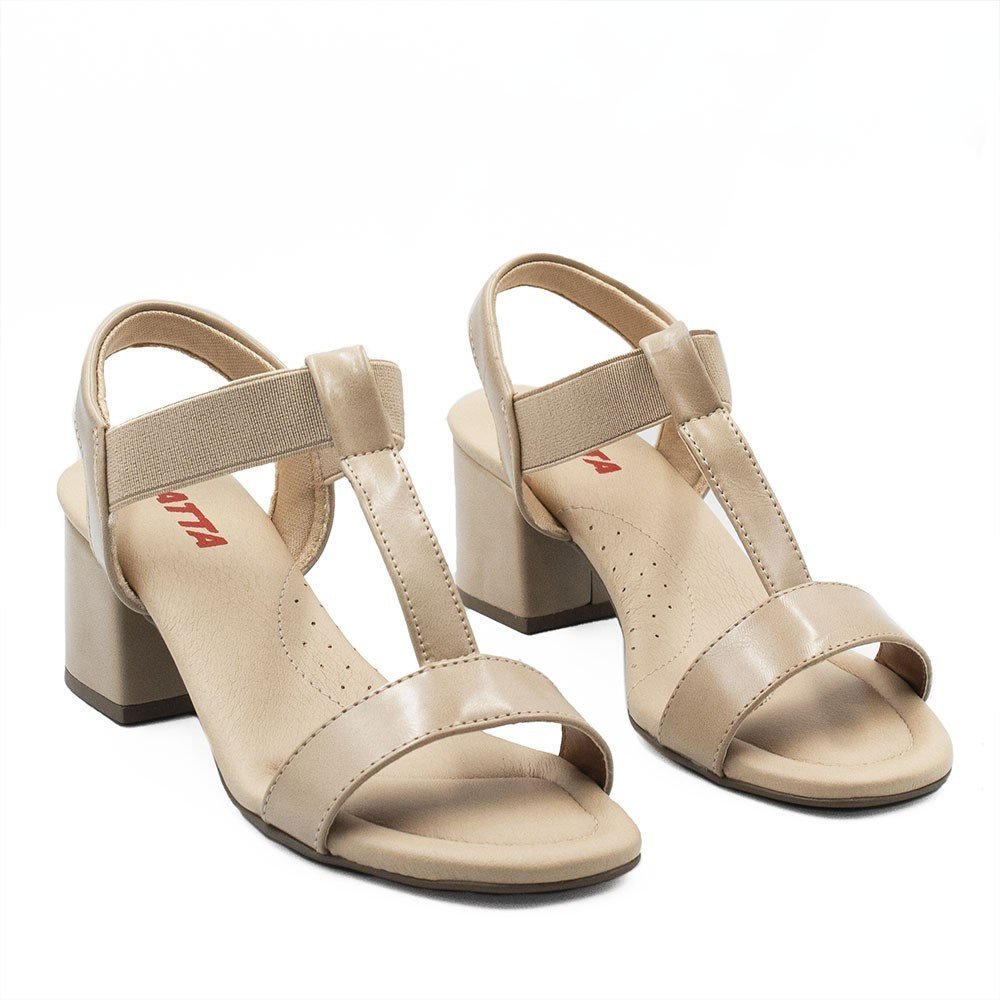 Sandália Zatta Elástico Salto Bloco Mayara Palha Nude 3