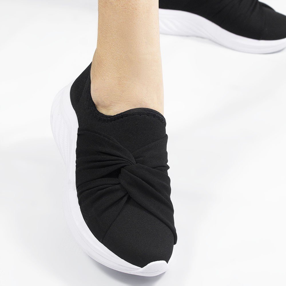 Tênis Zatta em Malha Elástica Kalime Preto Preto 2