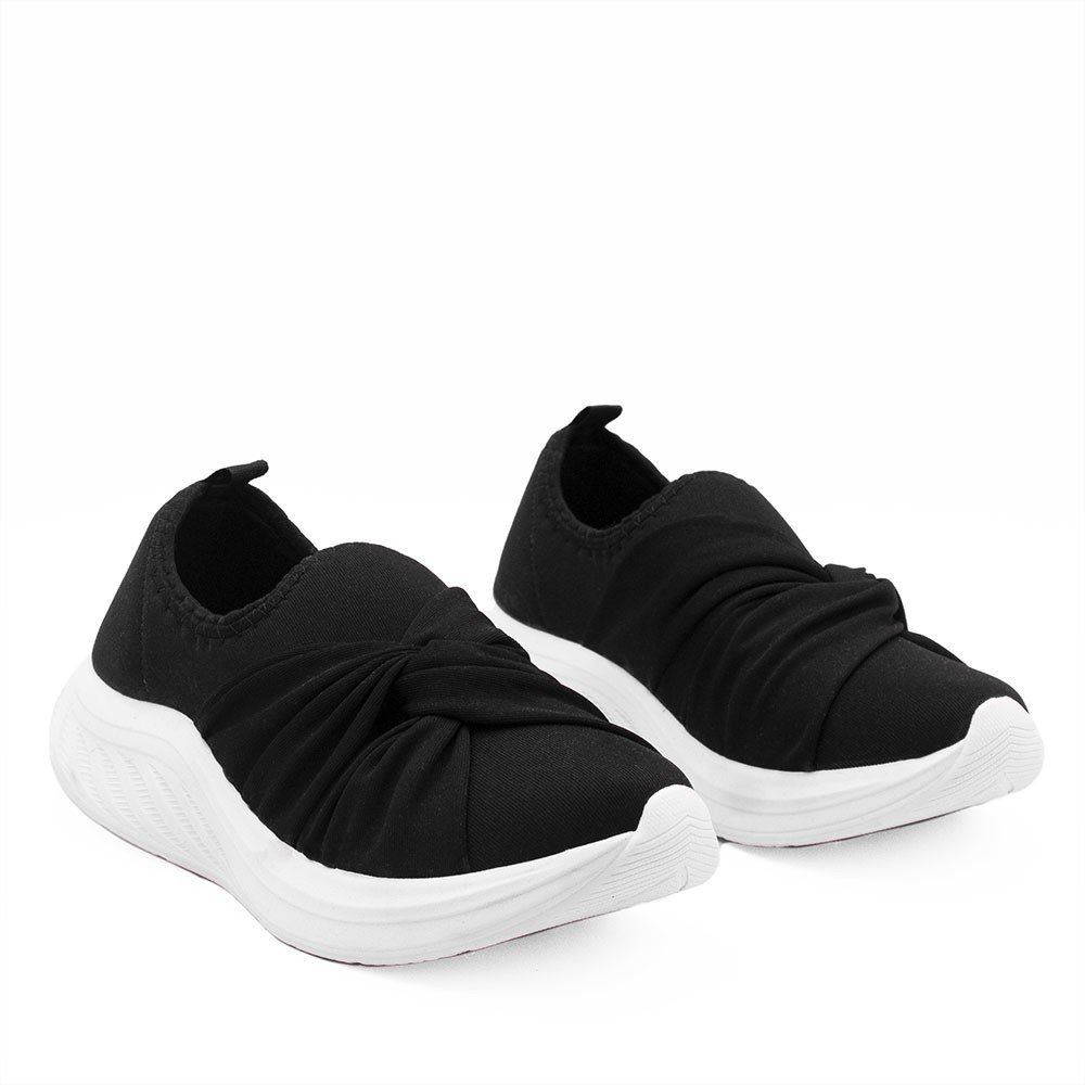 Tênis Zatta em Malha Elástica Kalime Preto Preto 4