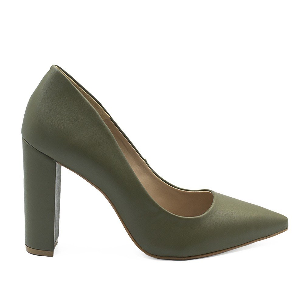 Scarpin Zatta Salto Grosso Jaine Verde Verde 2