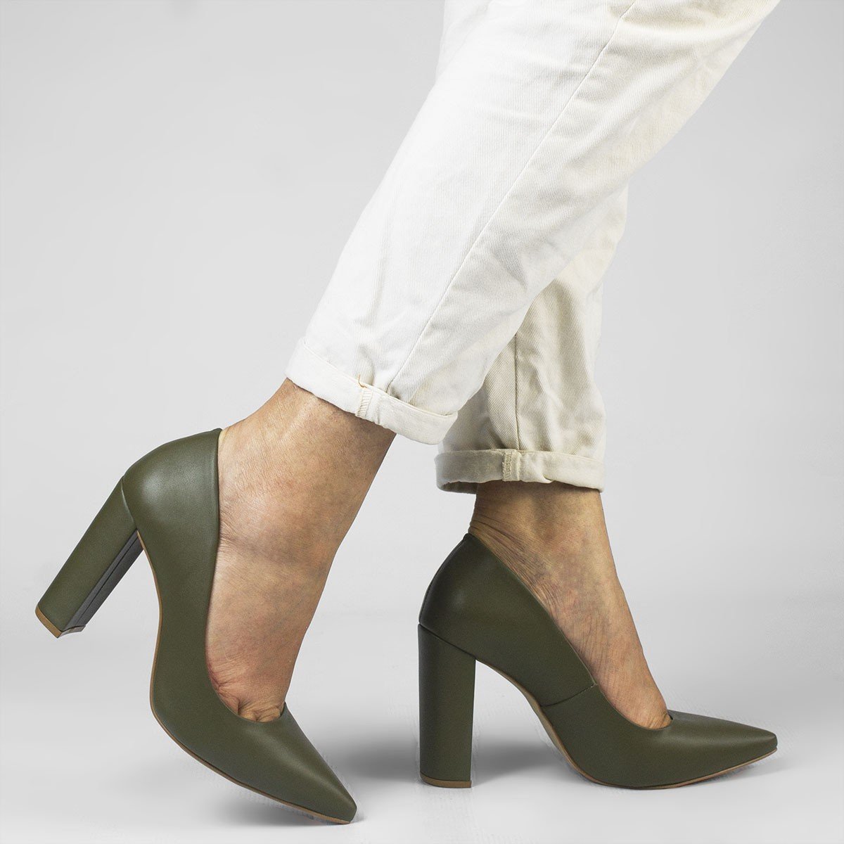 Scarpin Zatta Salto Grosso Jaine Verde Verde 3