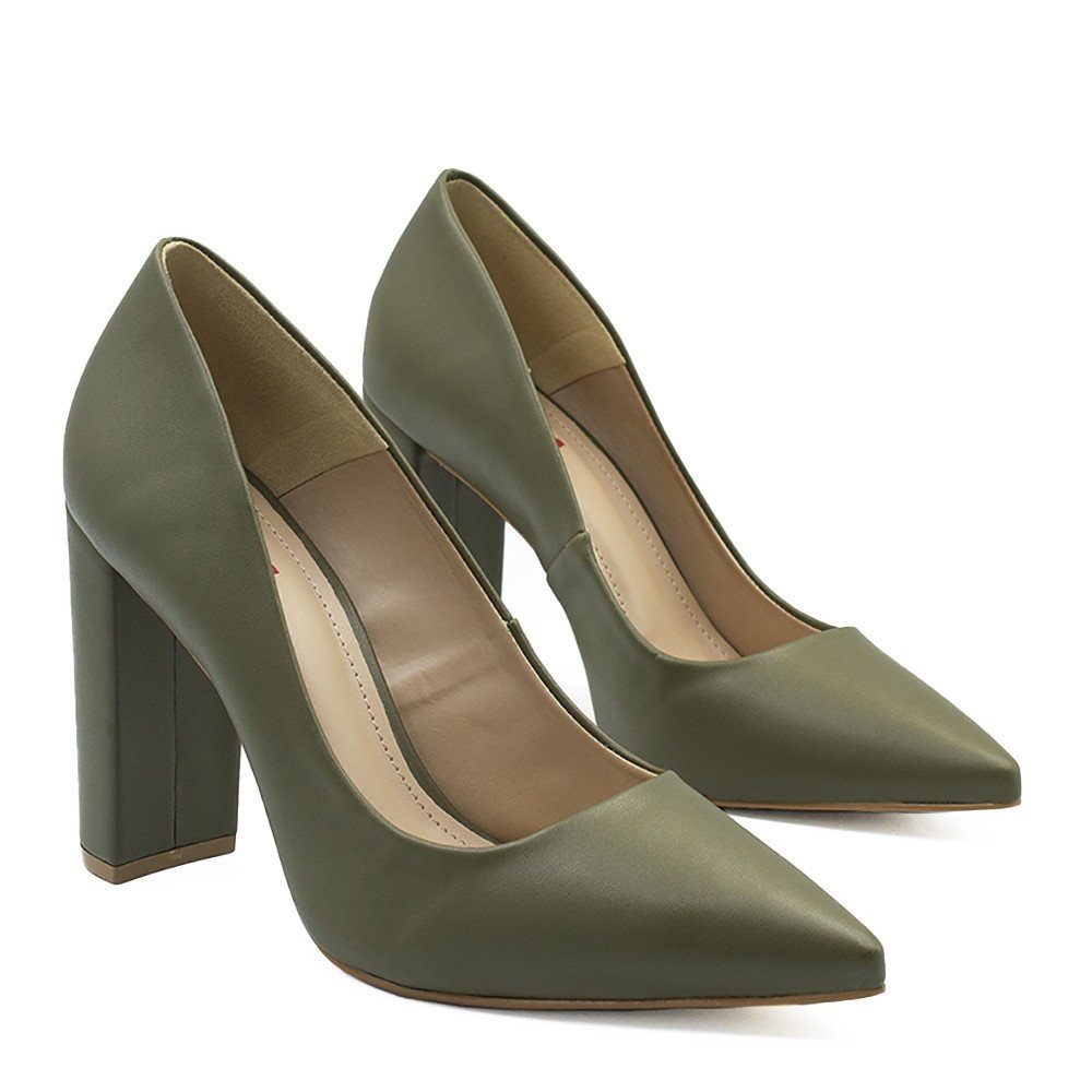 Scarpin Zatta Salto Grosso Jaine Verde Verde 4
