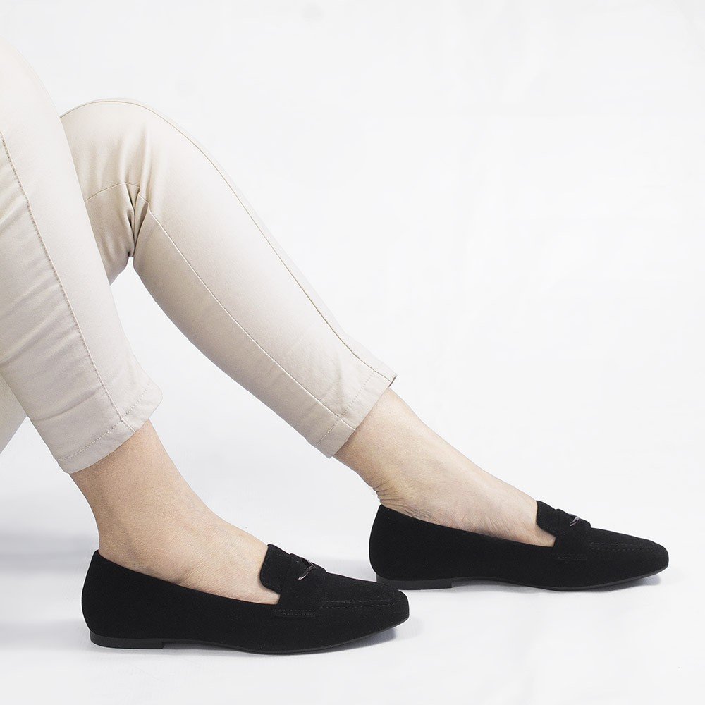 Mocassim Zatta Isaura Camurça Preto Preto 2