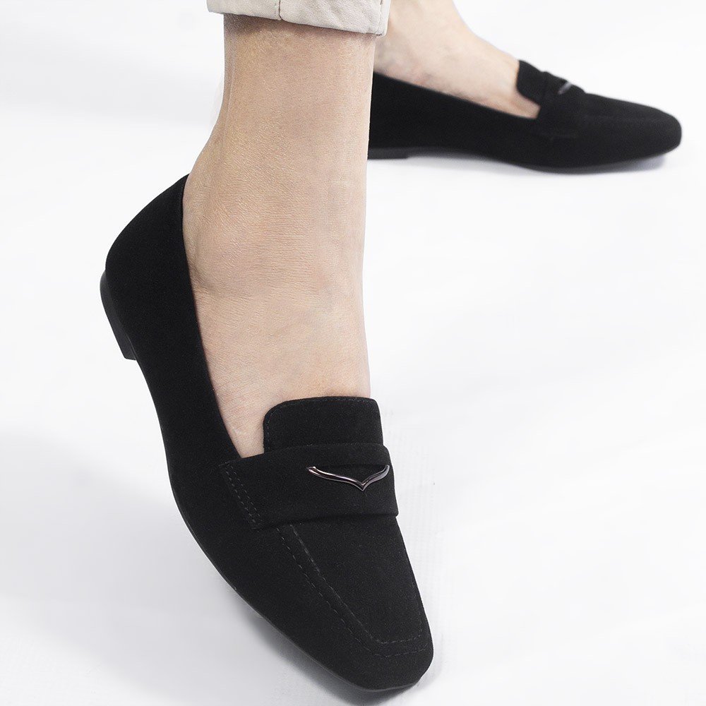 Mocassim Zatta Isaura Camurça Preto Preto 7