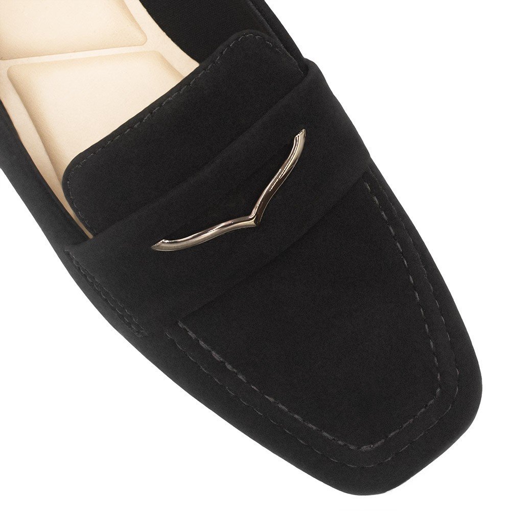 Mocassim Zatta Isaura Camurça Preto Preto 8