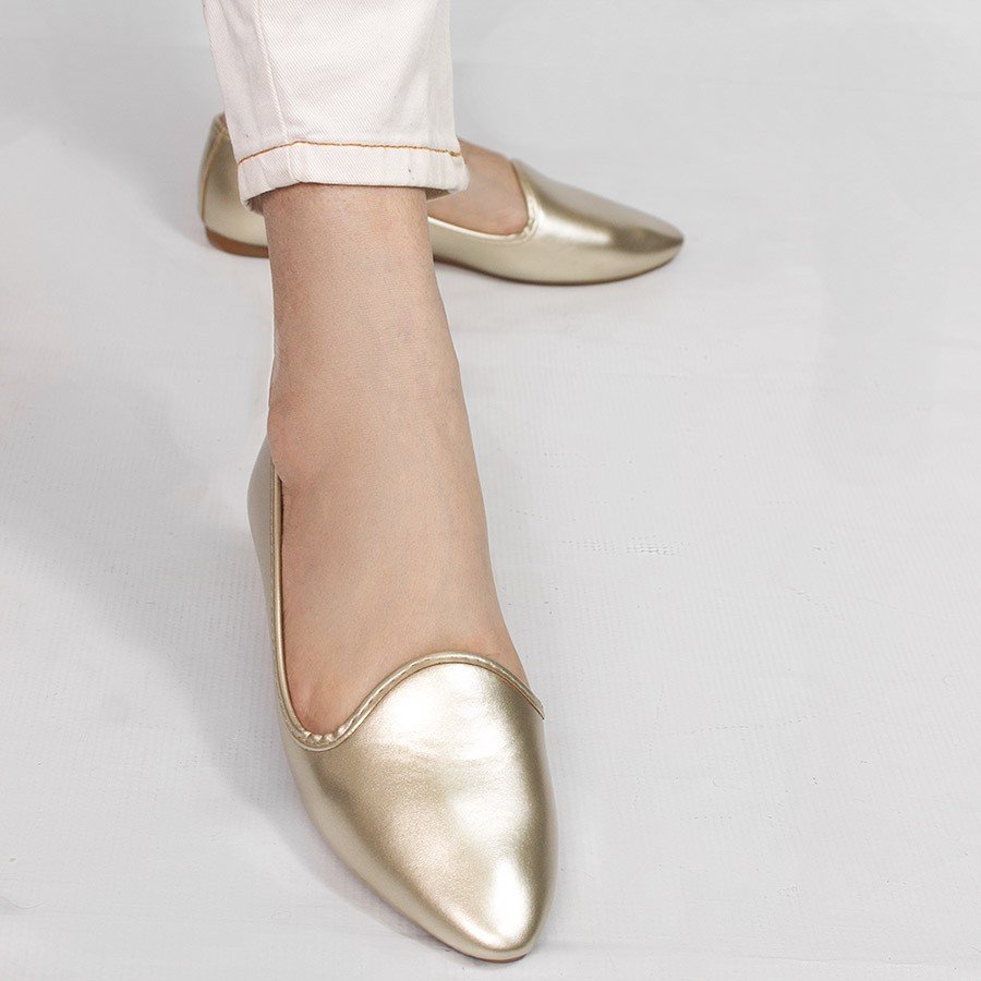 Sapato Mocassim Zatta Liso Ariadna Dourada Dourado 4