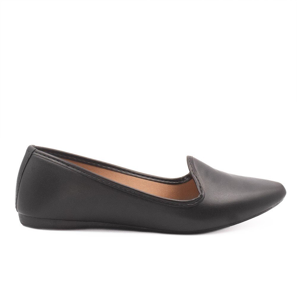 Sapato Mocassim Zatta Liso Ariadna Preto