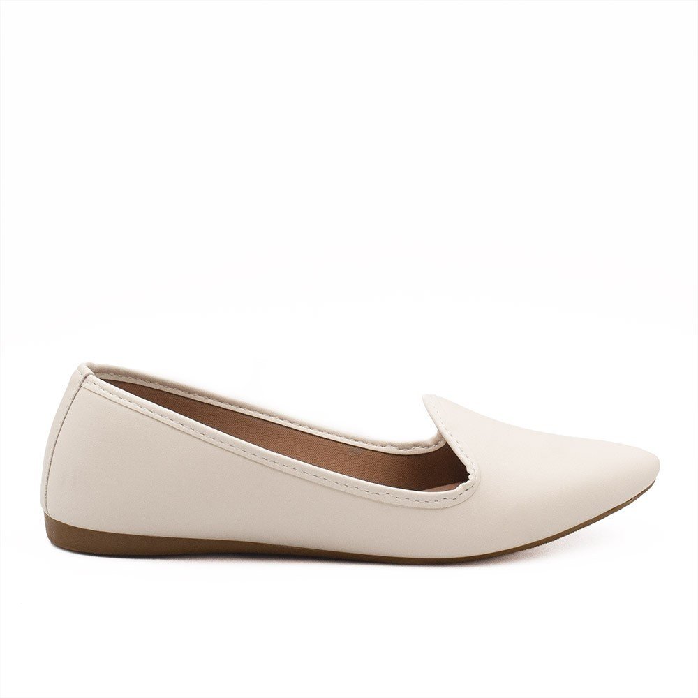 Sapato Mocassim Zatta Liso Ariadna Off White