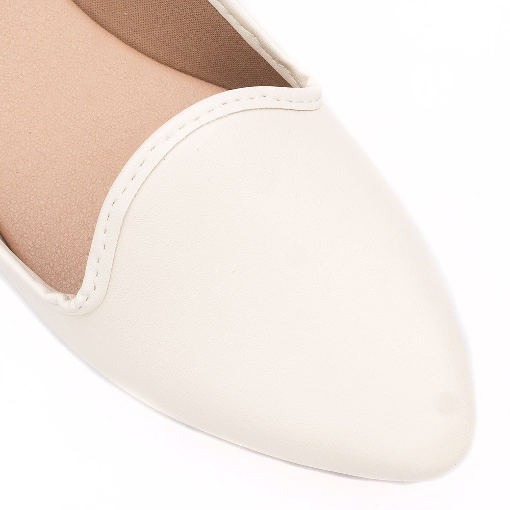 Sapato Mocassim Zatta Liso Ariadna Off White Off White 2