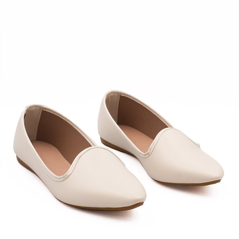 Sapato Mocassim Zatta Liso Ariadna Off White Off White 3