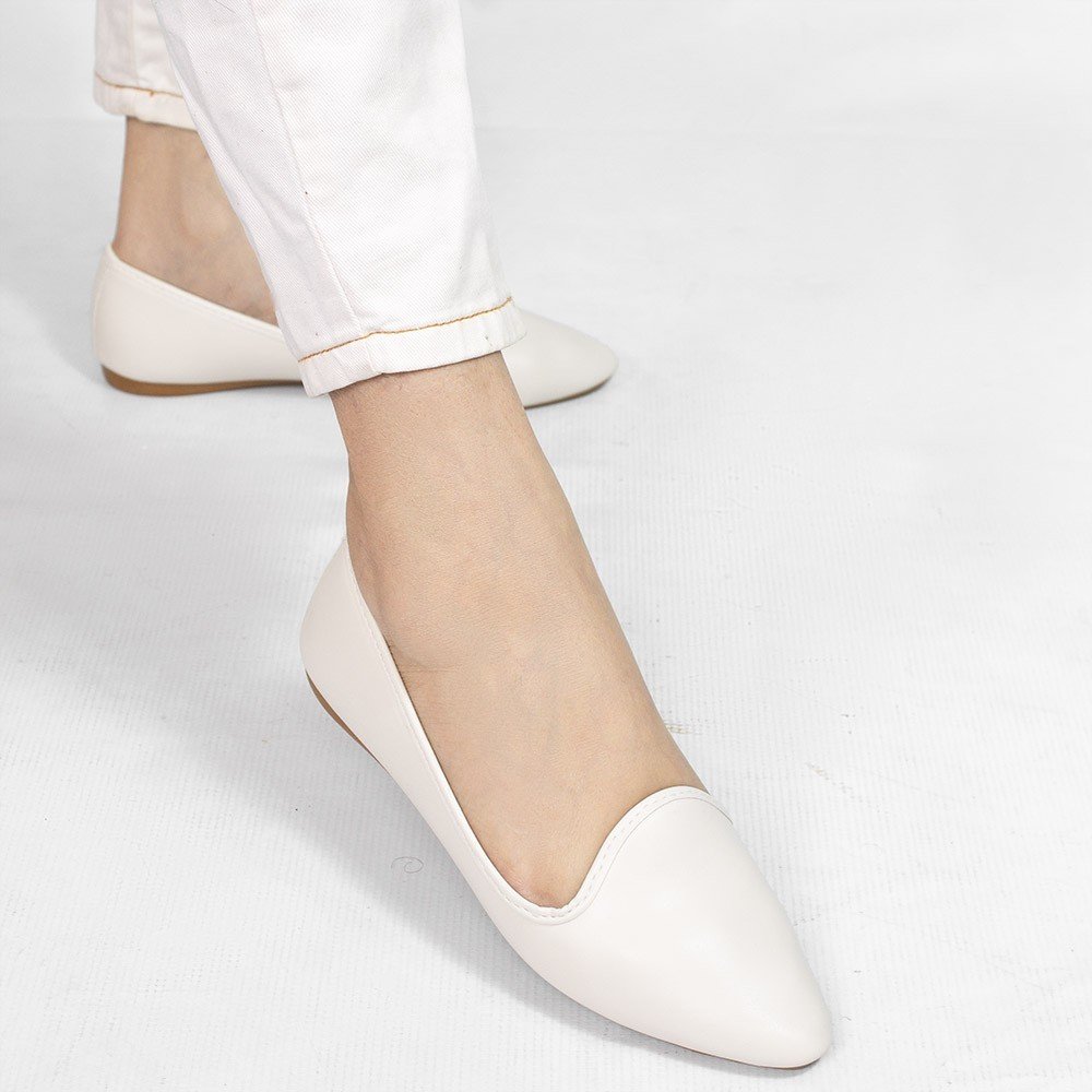 Sapato Mocassim Zatta Liso Ariadna Off White Off White 4