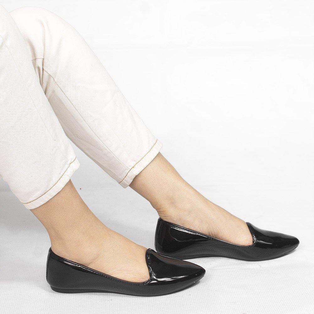 Sapato Mocassim Zatta Liso Ariadna Verniz Preto Preto 2