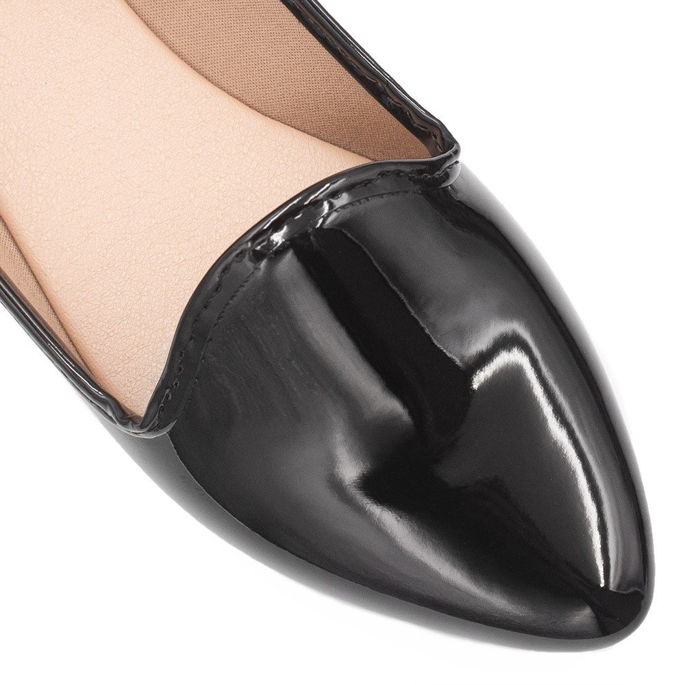 Sapato Mocassim Zatta Liso Ariadna Verniz Preto Preto 3