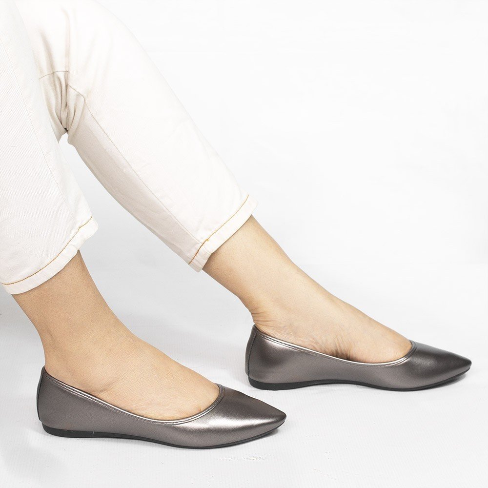 Sapatilha Zatta Básica Preto Alice  Chumbo Prata 2