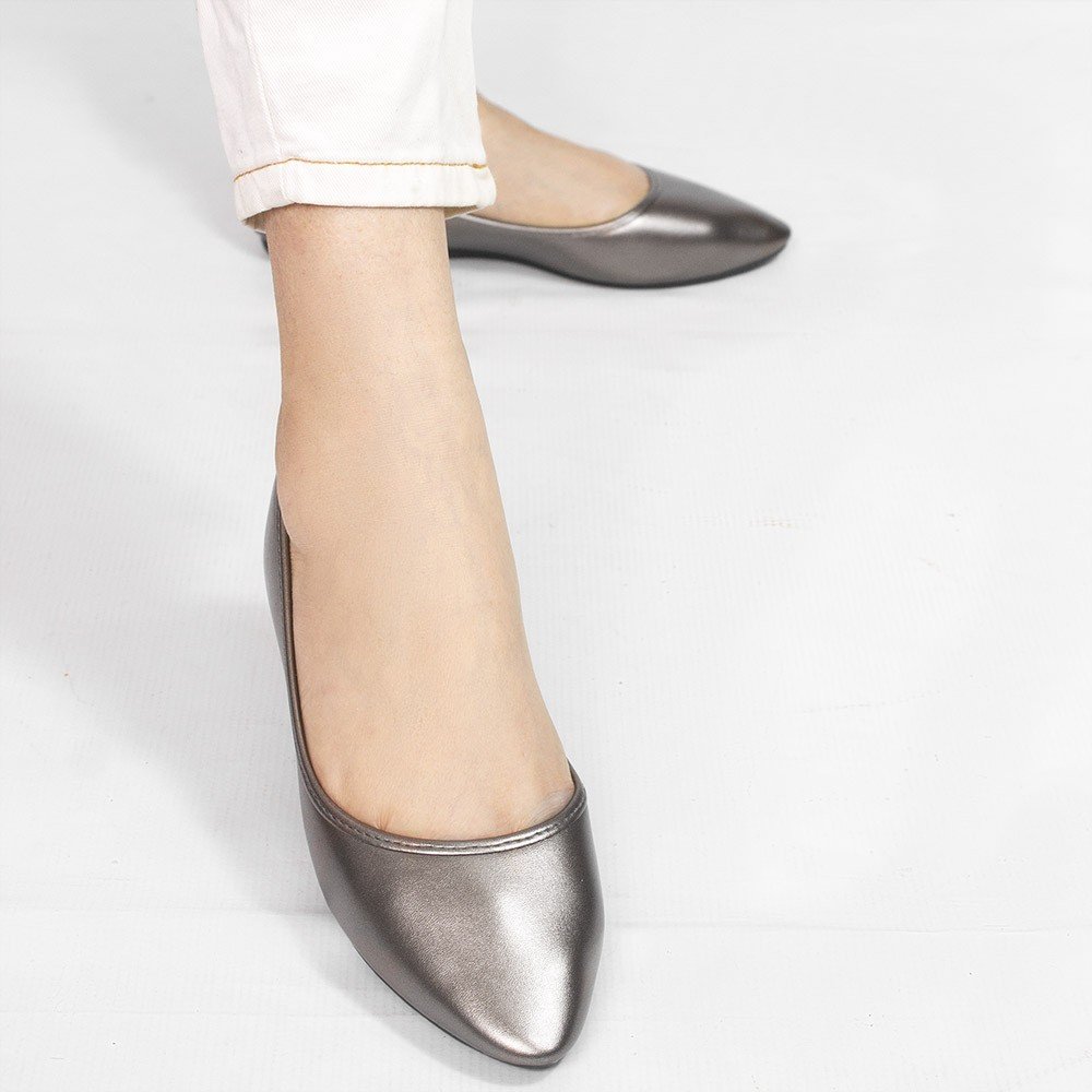 Sapatilha Zatta Básica Preto Alice  Chumbo Prata 4