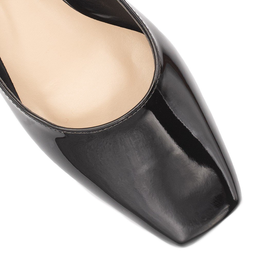 Sapato Zatta  Retrô  Bico Quadrado Ingrid Verniz Preto Preto 4