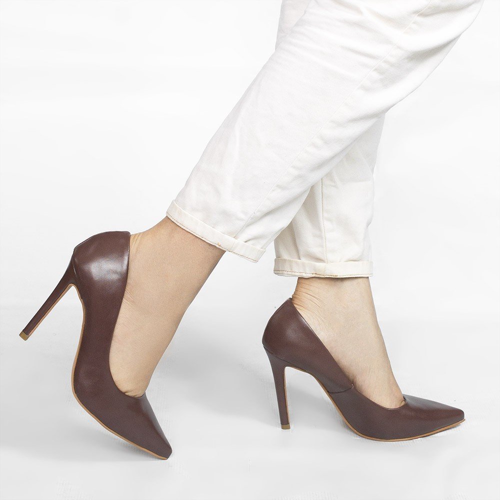 Scarpin Zatta Bico Fino Salto Suzy Chocolate Choocolate 2