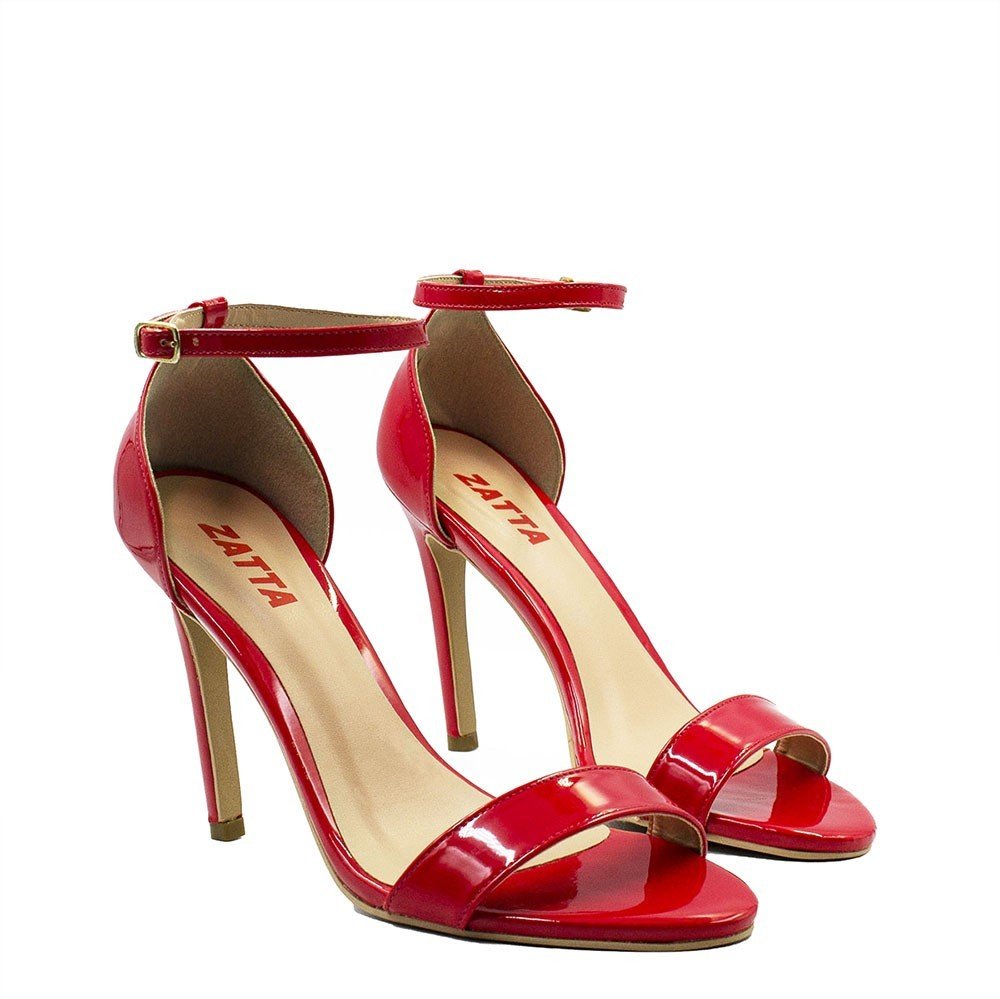 Sandalia Zatta Salto Fino Maya  Vermelho Vermelho 3
