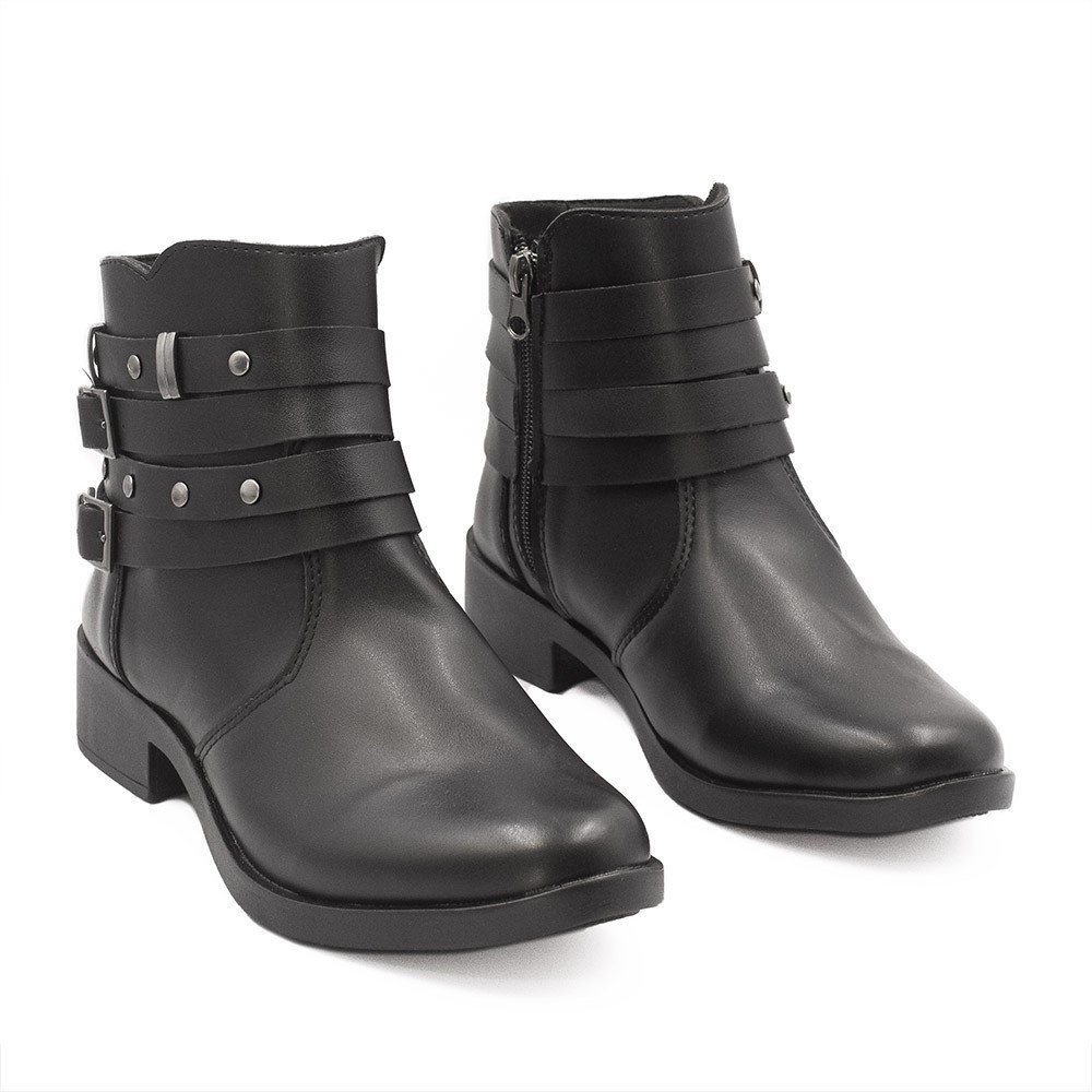 Bota Zatta Montaria Fivelas Laterais Lua Preta Preto 3