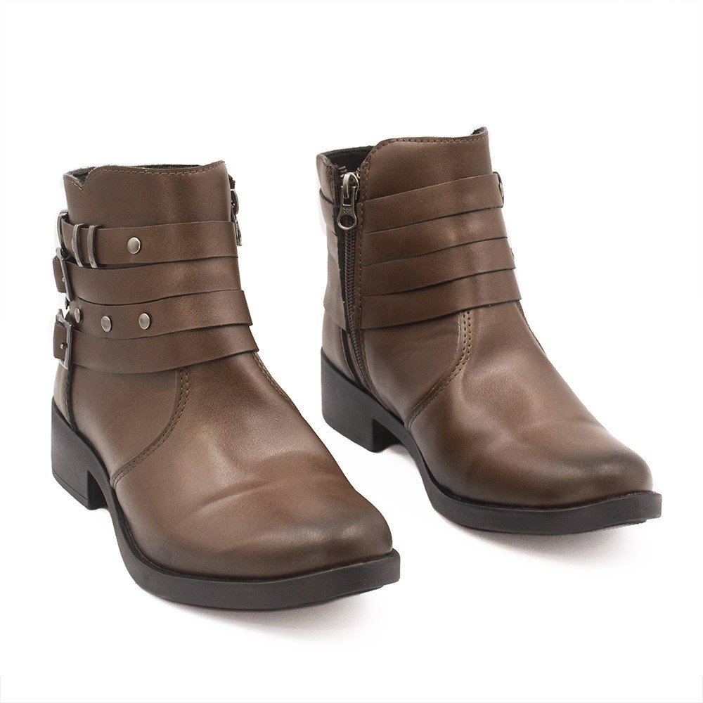 Bota Zatta Montaria Fivelas Laterais Lua Marrom Marrom 3