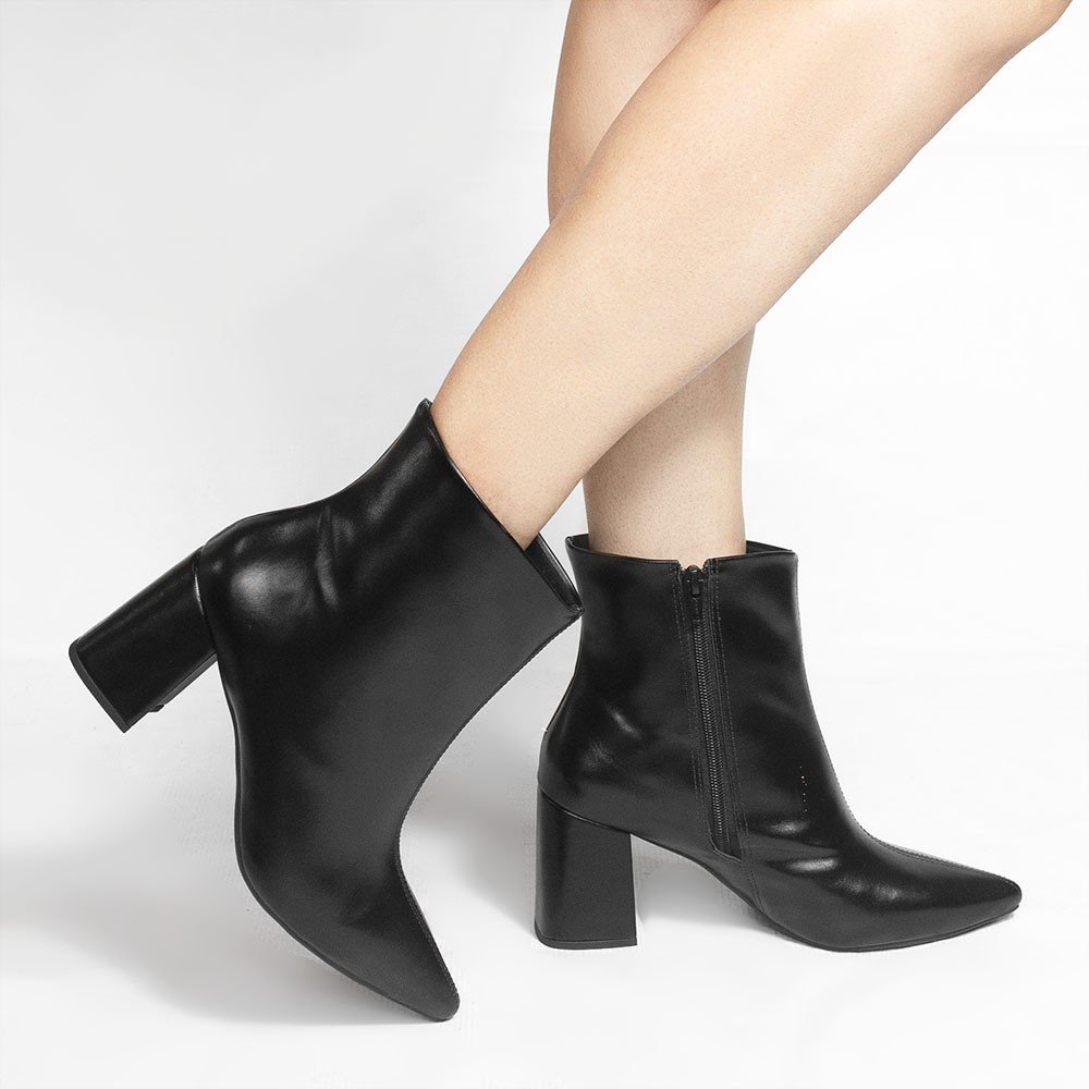 Bota Zatta Salto Bloco Wenny Preta Preto 5