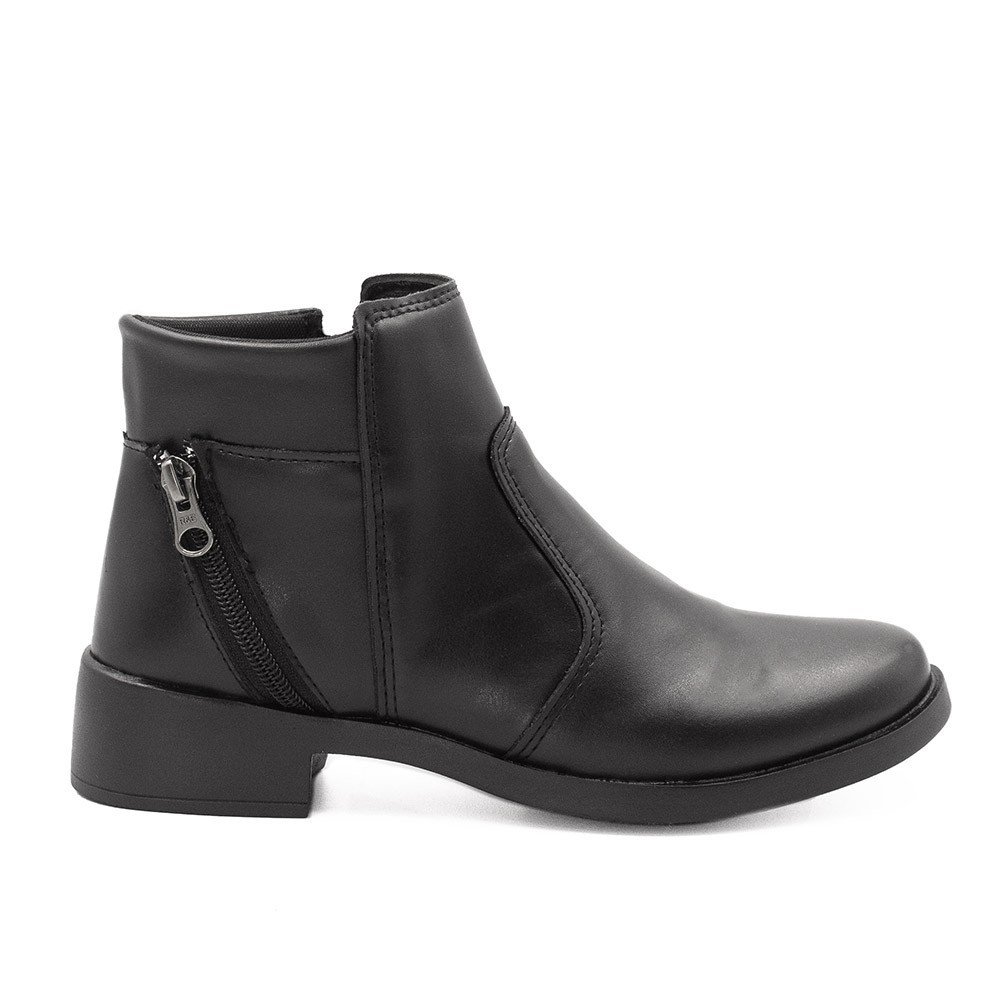 Bota Zatta  Montaria Cano Curto  Ziper Lateral Jamile Preta