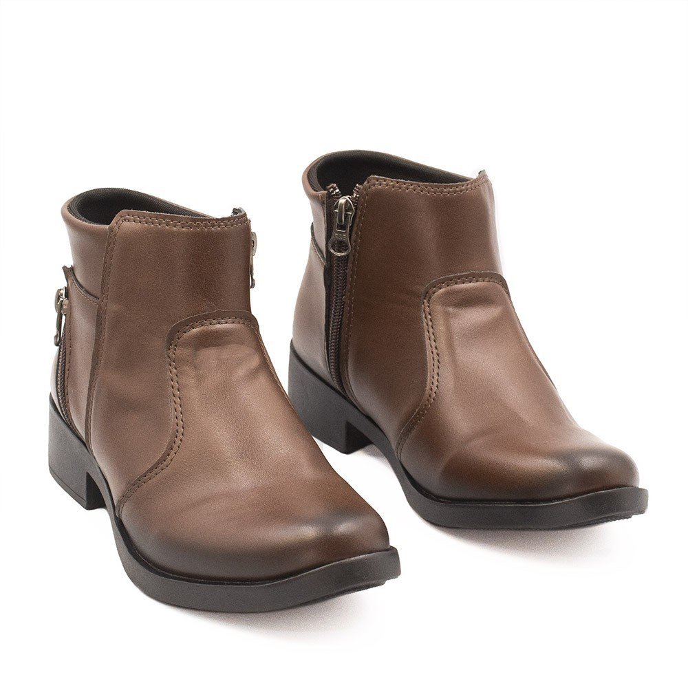Bota Zatta  Montaria Cano Curto  Ziper Lateral Jamile Marrom Marrom 3