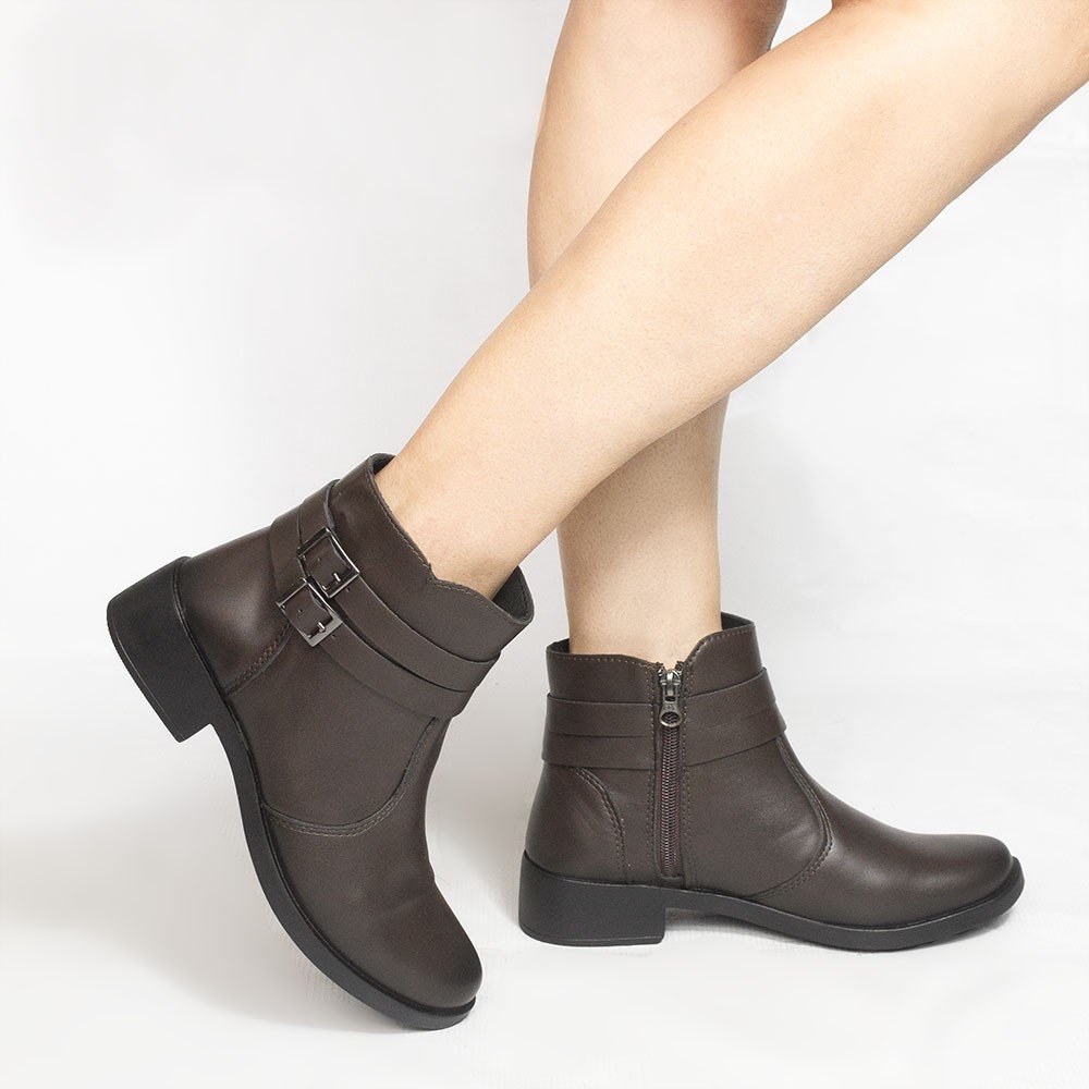 Bota Zatta Montaria Duas Fivelas Lucimara Café Café 2