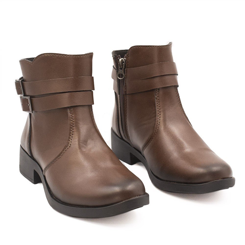 Bota Zatta Montaria Duas Fivelas Lucimara Marrom Marrom 3