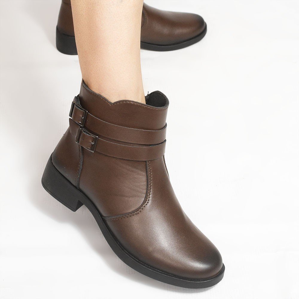 Bota Zatta Montaria Duas Fivelas Lucimara Marrom Marrom 4