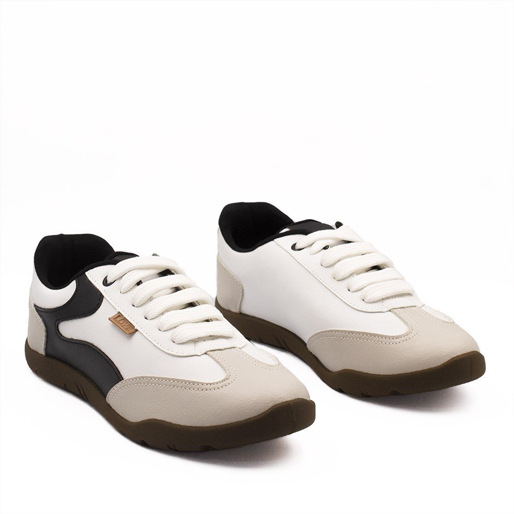 Tênis Zatta Casual Cadarço Jully Branco Branco 3