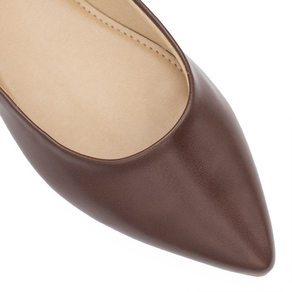 Sapatilha Zatta Flat Bico Fino Noely Marrom Marrom 5