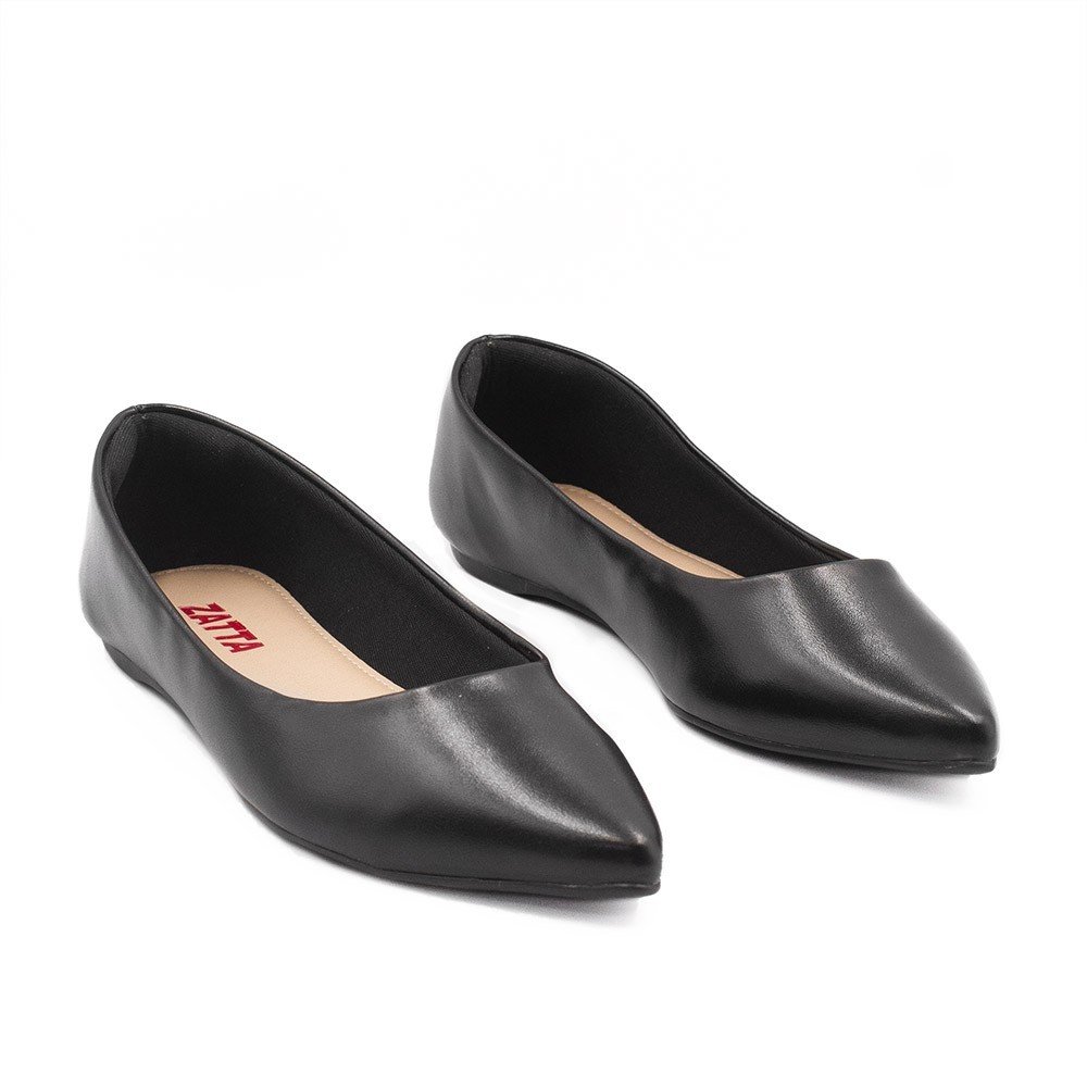 Sapatilha Zatta Flat Bico Fino Noely Preta Preto 3