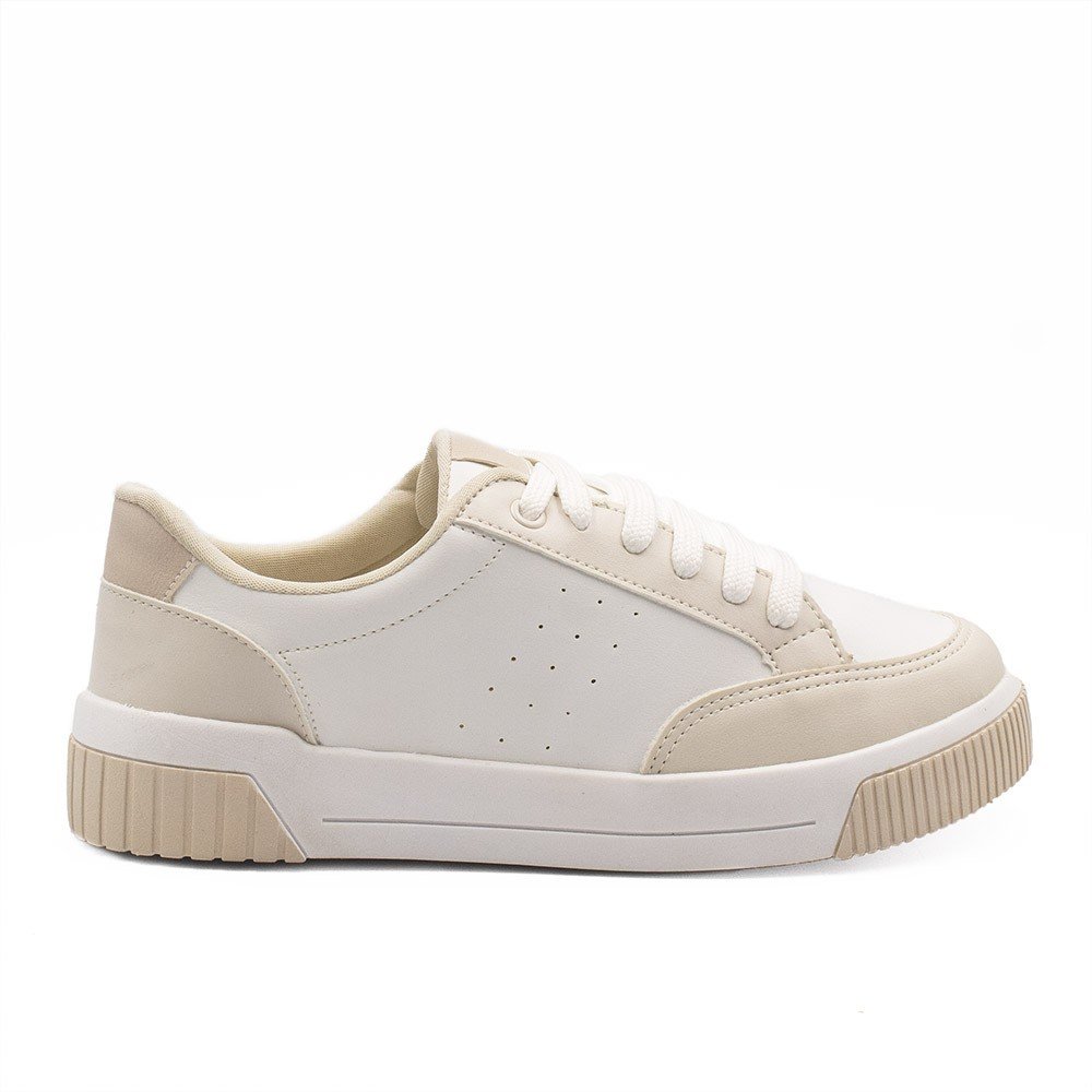 Tênis Zatta Casual Cadarço Bicolor Lamys Branco