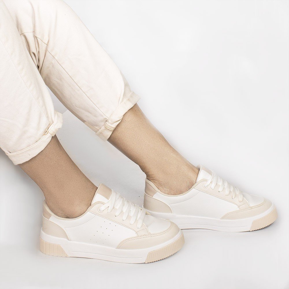 Tênis Zatta Casual Cadarço Bicolor Lamys Branco Branco 3