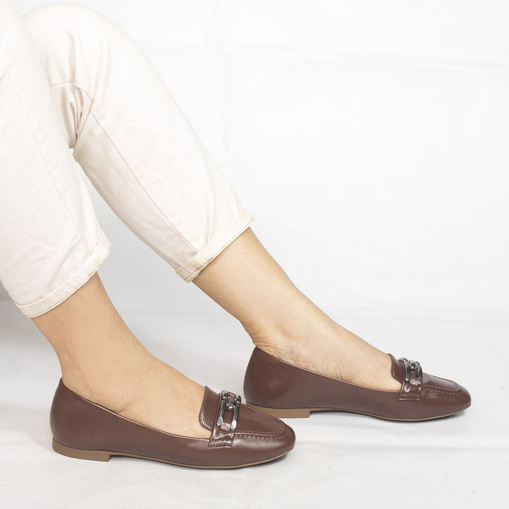 Mocassim Zatta Detalhe de Fivela Sirley Marrom Marrom 2