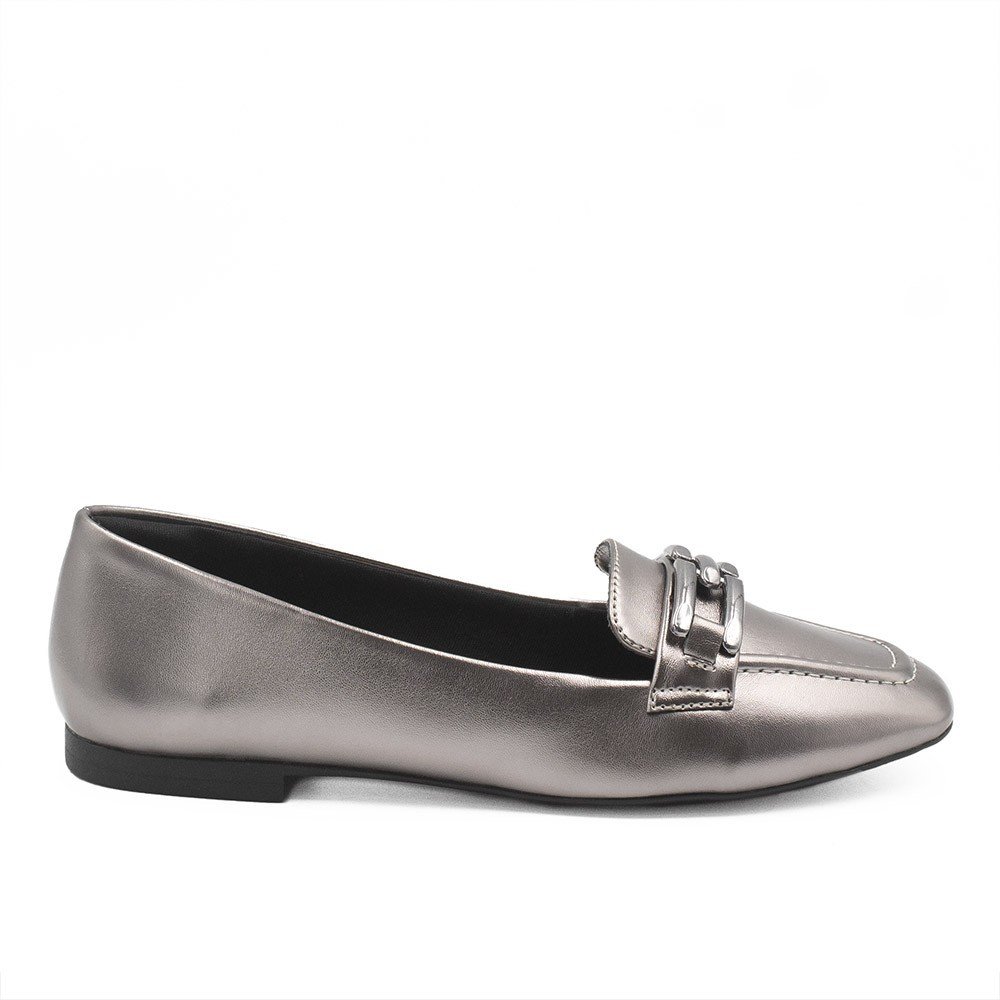 Mocassim Zatta Detalhe de Fivela Sirley Prata Velho